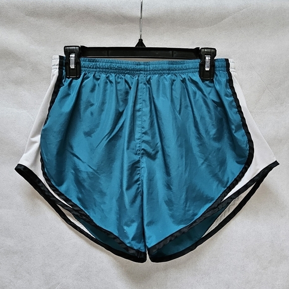 Flex'n Dark Turquoise Black White 100% Polyester Athletic Running Shorts Sz L - Picture 1 of 3